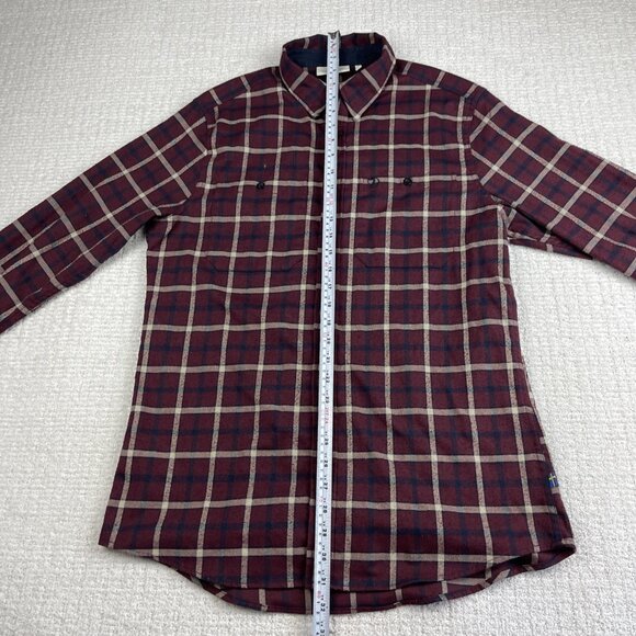 Fjallraven Men's Casual Button Down Shirt - Red and Blue Plaid - Picture 10 of 16